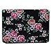 HDE Plastic Hard Shell Case and Keyboard Cover for MacBook Pro 13 with Retina Display (Models: A1425/A1502), Black Flowers
