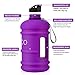 SOCOO 2.2 Litre Half Gallon Water Bottle Leakproof BPA FREE workout water bottle large Sport Jug with handle and Carrying Loop for fitness Gym 75 ounce wide mouth portable water jug (Dark Purple)