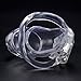 YiFeng Biosourced Resin Male Chastity Cage Device Belt Restraint Men Bondage Fetish ZCS142 (Short, Clear)
