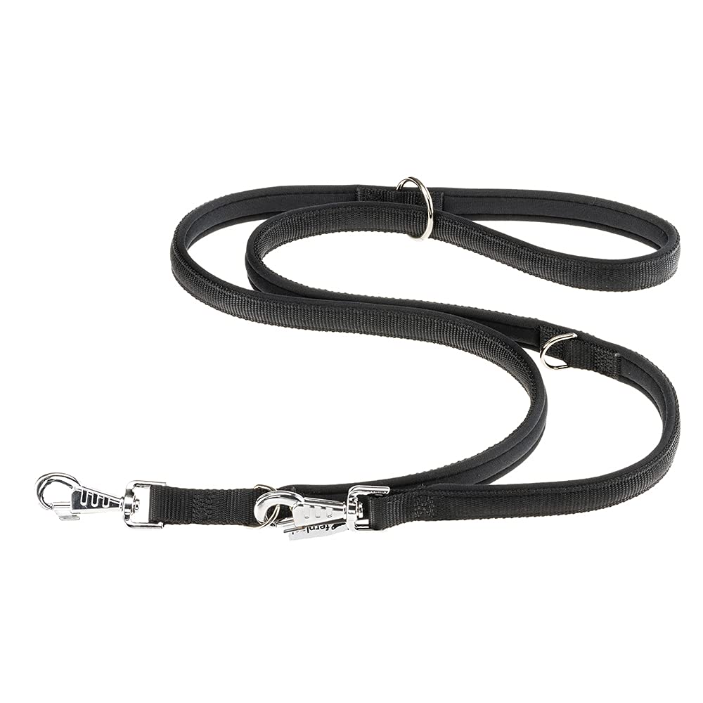 Ferplast DAYTONA GA Extra Strong Training Dog Lead - 3 Adjustable Lengths - Soft Padded Handle - Anti-Abrasion - Italian Design - 200 x 1.5 cm, Black — image 1