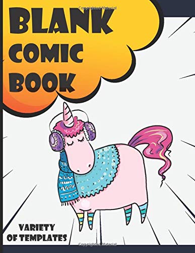 Blank Comic Book Variety Of Templates Unicorn Cute Funny Comic