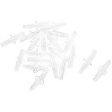 XMHF Plastic Aquarium Air Tube Pipe Pump Valve Connector Inline Tubing Straight 100pcs