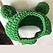 Awgusu Adorable Pet Funny Hat Cartoon Frog Shape Pet Cap Weaving Puppy Cat Hat Pet Grooming Supplies for Everyday Decoration Christmas Halloween Decoration Use 1PCS