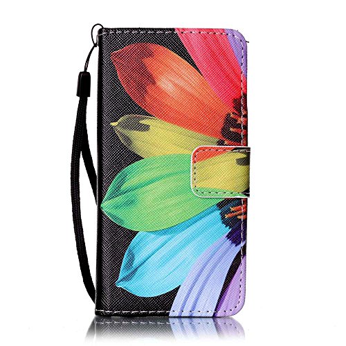 Galaxy A3 (2016 New Version) SM - A310F Case [with Free USB Charging Cable], ESSTORE Cartoon Pattern PU Leather Wallet Case Stand Cover for Samsung Galaxy A3 2016 SM-A310F, Sunflower