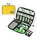 BAGSMART Travel Cable Organizer Portable Electronics Accessories Cases for Hard Drives, Charging Cords, USB Charger, Yellow
