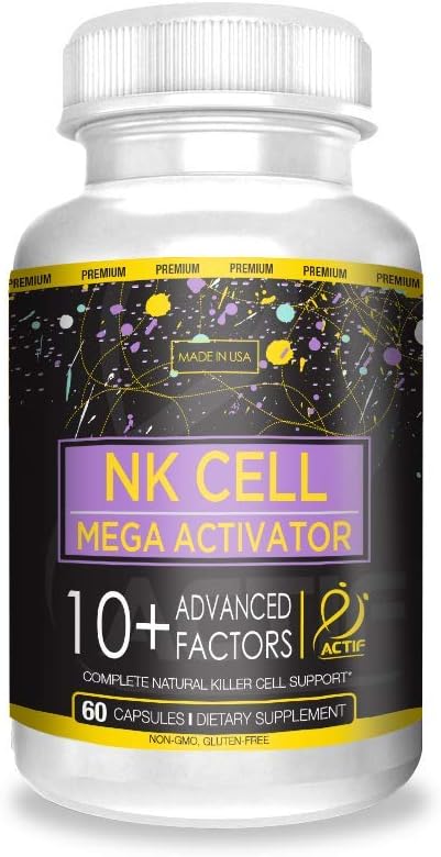 Actif NK Cell Mega Activator with 10+ Factors for Immunity Support - 100% Natural, Non-GMO, 60 count