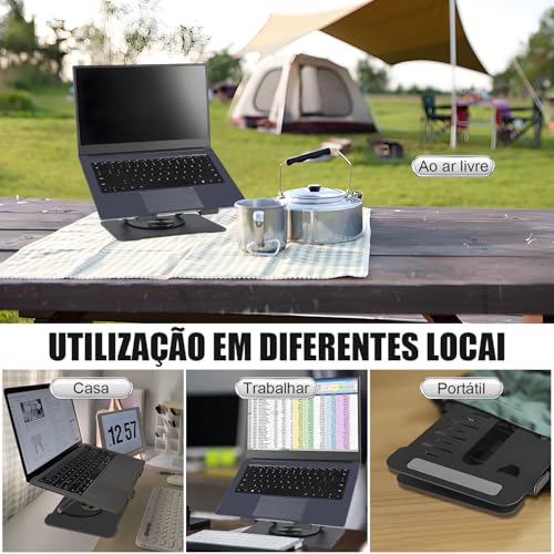 Suporte para Notebook, Suporte Ergonomico para Notebook, Suporte Articulado para Laptop, Suporte para Laptop com Ajuste de Altura e Inclinação
