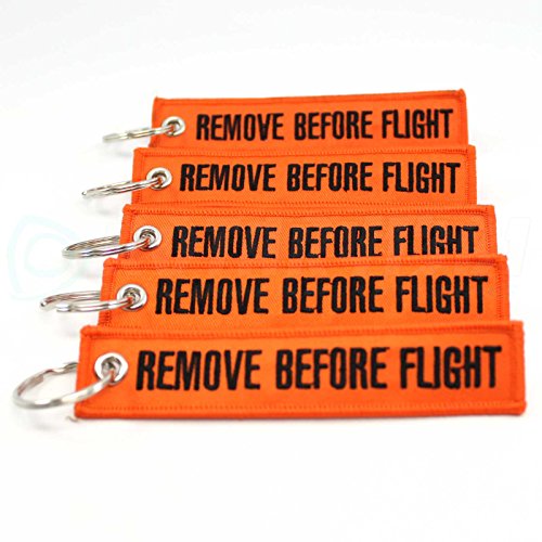 Rotary13B1 - Remove Before Flight Key Chain - 5pcs - Orange