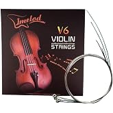 Imelod Violin strings Universal Full Set (G-D-A-E) violin Fiddle String Strings Steel Core Nickel-silver Wound with Nickel-plated Ball End for 4/4 3/4 1/2 1/4 Violins