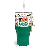 Biddlebee 30oz Be Still and Know Bible Verse Tumbler Gift Set with Cross Charm & Silicone Boot – Psalm 46:10 Christian Gifts for Women, Religious Baptism or Pastor Appreciation Present