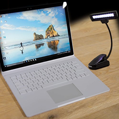 LED Music Piano Stand Lamp, ANKO 360 Degrees Round White LEDS Portable Desk Reading Lamp With Battery, USB Cable And AC Adapter, Suit For Home, Office, Craft Work, Reading At Night. (10 LED+1 BUTTON)