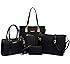 Womens Ladies 6 Pieces Handbag Set Hobo Clutch Top Handle Totes