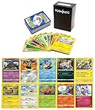 100 Pokemon Cards with 10 Rares Plus Poshinzo Card Box