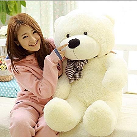 MSY TOYS Soft Teddy Bear with Neck Bow 3 Feet (90 cm) Beige …