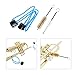 Trumpet Cleaning Kit, Set of 6 Trumpet Trombone Tuba Horn Cleaning Set Tools with Cleaning Cloth, Cleaning Rod, Beak Brush, Piston Brush,Cork Grease