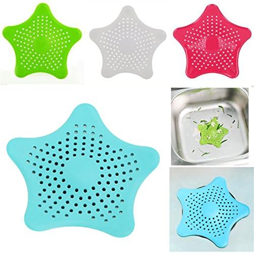 Star Plastic Bath Kitchen Waste Sink Strainer Hair Filter Drain Catcher Cover