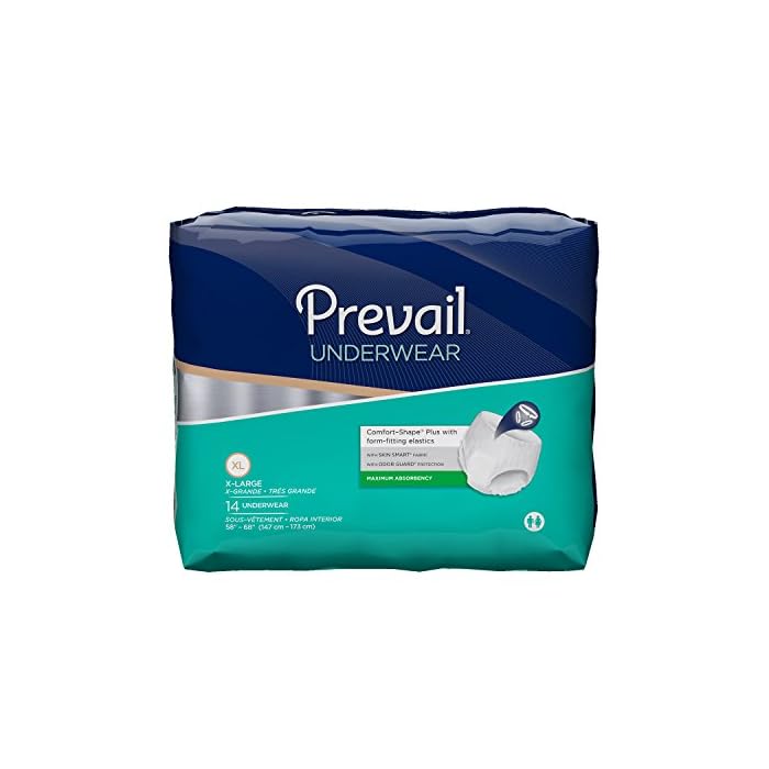 Prevail Maximum Absorbency Incontinence Underwear, X-Large, 14 Count