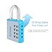 Puroma 2 Pack Combination Lock 4 Digit Padlock for School Gym Sports Locker, Fence, Toolbox, Case, Hasp Storage (Blue Code Side Window)