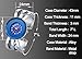 Top Plaza Womens Fashion Elegant Cuff Bangle Analog Quartz Arabic Numeral Bracelet Watch 7''-Silver Tone Blue Face