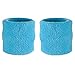 Suddora Wrist Sweatbands, Absorbent and Breathable Thick Cotton Bands for Working Out, Gymnastics, Basketball, Tennis, and Football, Multiuse Wristbands for Costumes and Cosplay (Pair) (Neon Blue)