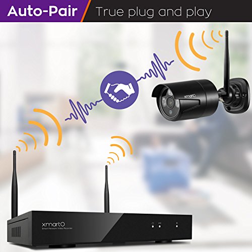 xmartO 1080p HD Wireless Security Camera System Channel NVR with