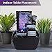 SereneLife 3-Tier Desktop Electric Water Fountain Decor w/ LED - Indoor Outdoor Portable Tabletop Decorative Zen Meditation Waterfall Kit Includes Submersible Pump & 12V Power Adapter - SLTWF58LED