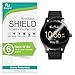 RinoGear (6-Pack) Screen Protector Designed for Fossil Q Marshal Screen Protector [Flexible Clear Film] Case Friendly Accessories