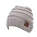 Kids Baby Toddler Cable Ribbed Knit Children’s Winter Hat Beanie Cap (Light Grey)