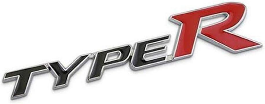 XHULIWQ Car 3D Metal Styling Badge Decal Chrome Emblem, For TYPE-R, Car Exterior Sticker Accessories Decoration