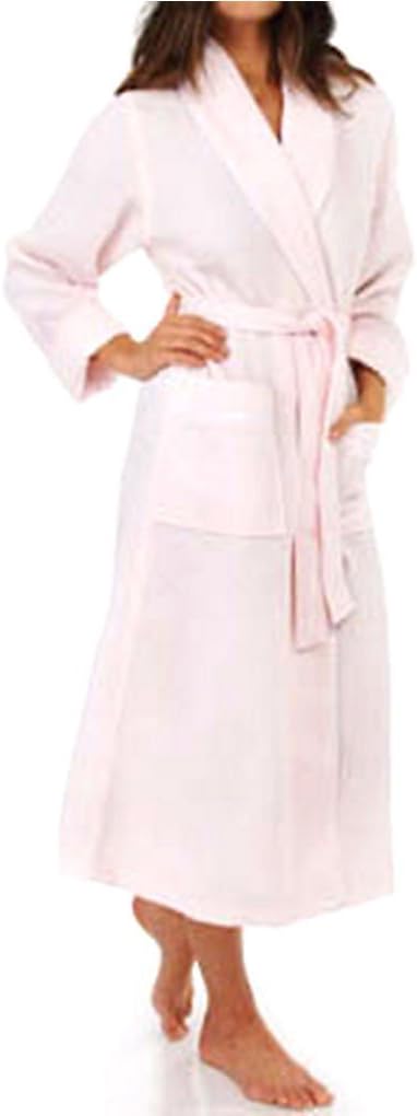 Women's S01156 Waffle Shawl Collar Spa Robe