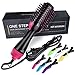 Hair Dryer Brush, Homga Hot Air Brush One Step Hair Dryer & Volumizer,3-IN-1 Multi-functional Negative Ion Electric Hair Blow Dryer & Styler Hair Straightener Curler Salon Hair Comb with 6 Hair Clips