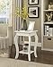 eHomeProducts White Finish Curved Legs Accent Side End Table with Bottom Shelf