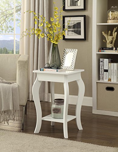 White Finish Curved Legs Accent Side End Buy Online In Aruba At Desertcart