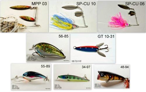 Akuna Pack of 8 Best Sellers Bass Fishing Lures for each of the 50 states in USA