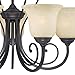 Westinghouse 6340700 Callan Five-Light Indoor Chandelier, Oil Rubbed Bronze Finish with Caramel Scavo Glass