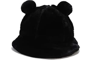 Dirholl Women's Winter Faux Fur Fuzzy Warm Bucket Hat