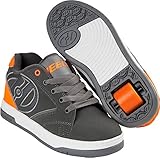 Heelys Boys' Propel 2.0 Tennis Shoe, Charcoal/Orange/Grey, 6 M US Big Kid