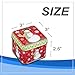 Juvale Christmas Tin Gift Box - 4-Set Square Cookie Candy Storage Containers with Lids for Confectioneries, Holiday Decor, Assorted Colors with Gold Lining, 3 x 3 x 2.5 Inches
