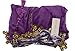ZLTdream Lady's Belly Dance Chiffon Banadge Top and Lantern Coins Pants Purple, One Size