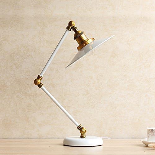 Waineg Northern Europe Vintage Industrial Wrought Iron Mechanical/Long Arm/telescopic/Fold Desk Lamps Creative Loft Living Room Bedroom Study Office Rocker Learning Table Lamps, c