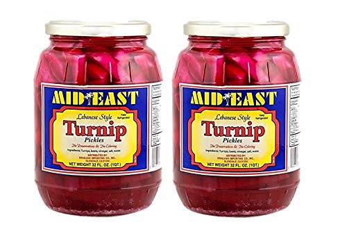 Mid East Pickled Turnips Premium Quality Kosher 2 Jars 32oz each مخلل لفت لبناني ممتاز - Thumbnail 4