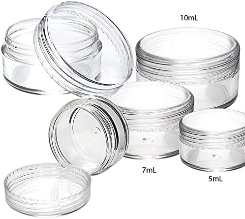 (100 Pcs) 10mL Screw Top Concentrate Container Plastic | Color: Clear Concentrate Containers
