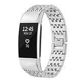For fitbit charge 2 Bands,TreasureMax Stainless Steel Replacement Accessory Bracelet Band,Large,Small,Metal Bands for Fitbit Charge 2/Charge 2 bands/Fitbit charge 2 Bands(No Tracker)
