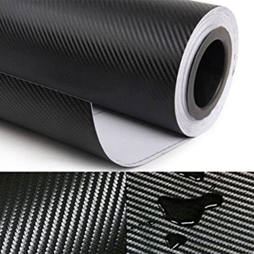 4D Car Vinyl Wrap Carbon Fiber Sheet Wrap Roll Waterproof Vehicle Sticker Film Wrapping Decals Exterior & Interior DIY Decoration for Phone/Car/PC/Motorcycle/Bicycle/Guitar(15250cm) (Silver)