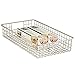 iDesign Classico Wire Storage Basket, Satin Silver, 16 x 9 x 3 Inch, 1 Piece