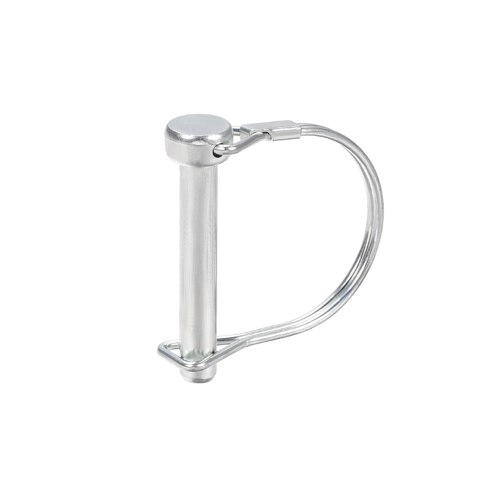 DTGN 8mm x 50mm (DxL) Shaft Locking Pin - 1Pack - Good for Farm Trailers Lawn - Carbon Steel Round Trailer Coupler Pin - Silver Tone