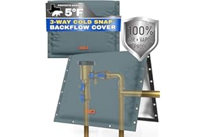 Redford Supply Co. Cold Snap (5°F) in-Wall 3-Way Opening Custom Double Wall Backflow Preventer Insulation Cover - Sprinkler Covers for Outside, Well Head Cover, Well Pump Covers (36"W x 24"H, Gray)