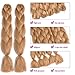 Lady Corner Ombre Braiding Hair 24inch Jumbo Braids High Temperature Fiber Synthetic Hair Extension 5pcs/Lot 100g/pc for Twist Braiding Hair (24inch(Pack of 5), Strawberry Blonde)