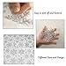 Glitter Snowflake Window Clings 114 pcs Reusable Sparkly Static Window Clings for Christmas Holiday Winter Decorations Multi-Size (Silver, 114 pcs)