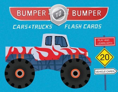 Chronicle Books Bumper-to-Bumper Cars & Trucks Flash Cards (First Words Vehicle Cards for Kids, Transportation Flashcards for Preschoolers & Kindergarteners)